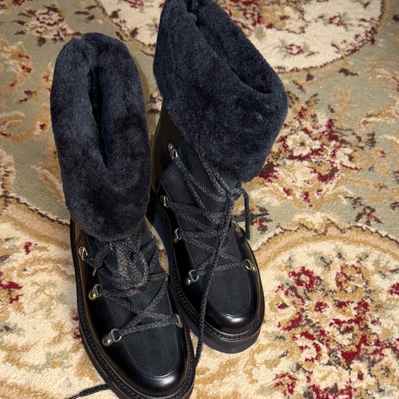 Grenson Charcoal Fur-Lined Winter Boots sz3 1/2 UK - Picture 5 of 9